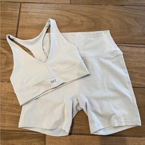 Set Active x Aimee Song biker short + sports bra